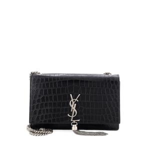 Сумка через плечо Classic Monogram Tassel Crocodile Embossed Leather Medium