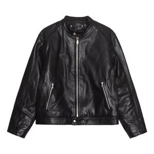 Кожаные куртки Stussy Cafe Racer Leather Jacket 'Черный'
