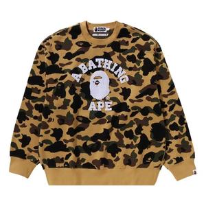 Свитера BAPE 1st Camo Jacquard College Relax Fit Crewneck Sweatshirt 'Желтый'