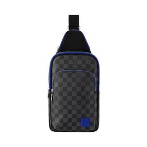 Сумки через плечо Louis Vuitton Avenue Slingbag 'Черный Дамиер Графит Канвас/Индиго Синий'
