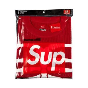 Футболки с длинным рукавом Supreme x Hanes Bones Thermal Crew (1 Pack) 'Red'