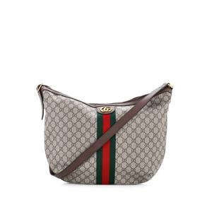 Большая сумка-хобо Ophidia Half Moon GG Coated Canvas