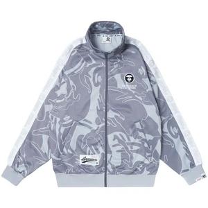 Трековые куртки AAPE Moonface Embroidered Track Jacket 'Серый/Мульти'