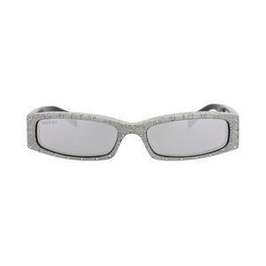Gucci Square-Frame Recycled Acetate Sunglasses 'Черный/Серебристый'