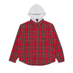 Фланелевые рубашки Supreme Tartan Flannel Hooded Shirt 'Красный'