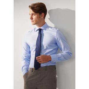 Milano Collection Синяя фактурная приталенная рубашка