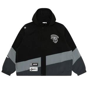 Куртки AAPE Moonface Logo Stripe Hooded Jacket 'Black'