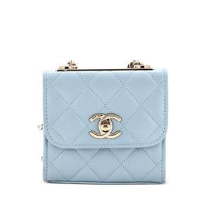 Маленькая сумка через плечо Trendy CC Clutch with Chain Quilted Lambskin