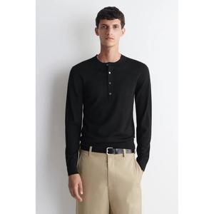 ОБЛЕГАЮЩИЙ ТОП HENLEY ИЗ МЕРИНОСОВОЙ ШЕРСТИ