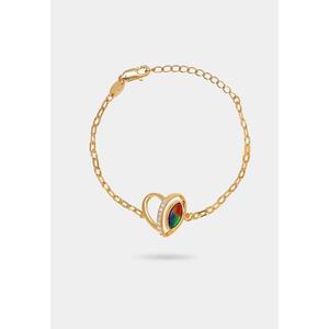 Amour Fleur Аммолит Браслет 034 Золоченый