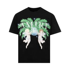 Футболки с коротким рукавом Amiri Airbrush Cherub Tee 'Black'