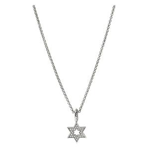 Серебряное колье JH Essential Star of David с бриллиантами