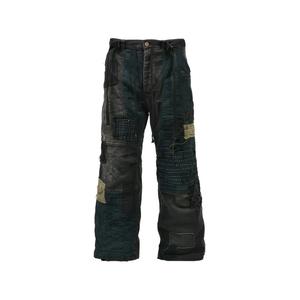 Широкие джинсы Crust Damage Repair в технике пэчворк