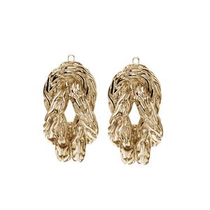 Серьги-кольца Lov Knot из желтого золота