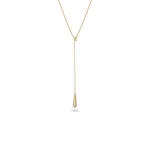 Кулон Y-образной формы с кристаллами Swarovski® – серебро с позолотой