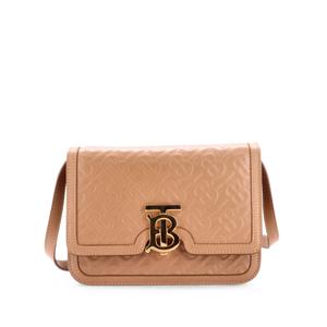 Маленькая сумка на плечо TB Flap Bag Monogram Embossed Leather