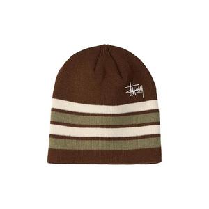 Шапка-бини Beanies Stussy Basic Striped Skullcap 'Коричневый'