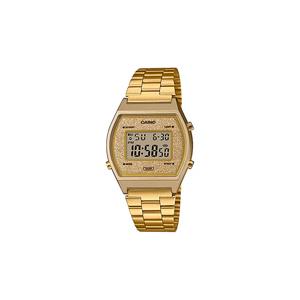 Винтажные женские цифровые часы B640WGG-9DF, стальной браслет, золотые часы