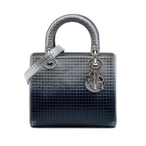 Сумка-сэтчел Ombre Metallic Patent Microcannage Lady Dior среднего размера (2016 год)