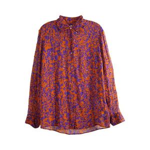Рубашки и топы Dries Van Noten Dotted Squiggle Print Clavelly Embellished Shirt 'Orange'