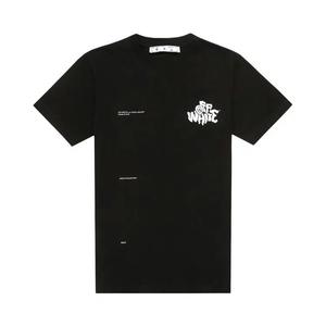 Футболки Off-White Off Blur Logo Slim Tee 'Черный/Белый'
