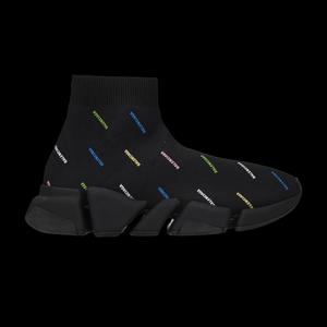 Кроссовки Balenciaga Wmns Speed 2.0 Sneaker 'Allover Logo - Black Multi-Color'