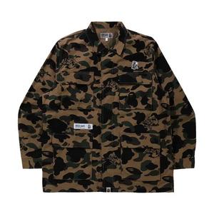 Рубашка на пуговицах BAPE Ursus Military Shirt 'Оливковый'