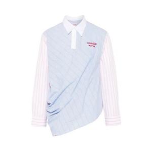 Рубашки и топы Charles Jeffrey Loverboy Topsy Turvy Shirt 'Синяя/розовая полоска'