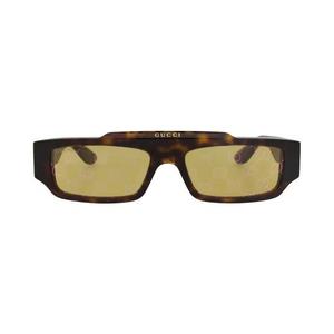 Солнцезащитные очки Gucci из переработанного ацетата в квадратной оправе 'Havana/Yellow'