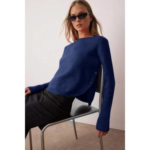 Saks свободный мягкий текстурированный вязаный свитер с пуговицами Twoaw26Kz00098