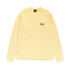 Футболки с длинным рукавом Stussy Basic Stüssy Thermal 'Pale Yellow'