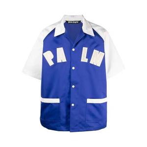 Рубашки на пуговицах Palm Angels Palm Baseball Bowling Shirt 'Blue/White'