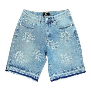 Шорты Mixed Emotion Me Rhinestone Denim Shorts 'Blue'