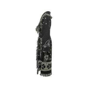 Жаккардовое пальто Bandana с бахромой
