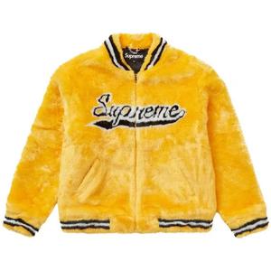 Varsity Jackets Supreme Искусственный мех Varsity куртка 'Желтый'