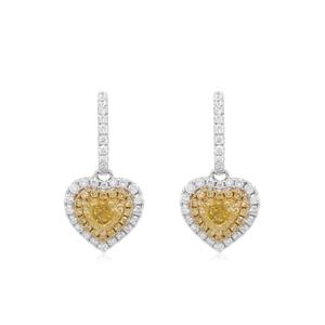 Серьги Heart из желтого золота с бриллиантами