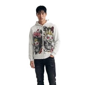 NYC Streetwear - Укороченная толстовка с капюшоном - светло-серый