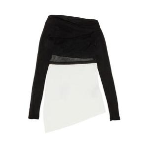Джерси MM6 Maison Margiela Sheer Rib Jersey Top 'Black/White'
