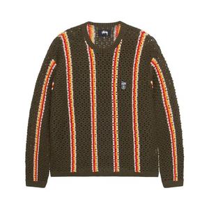 Свитеры Stussy x Patta Striped Loose Gauge Sweater 'Olive'