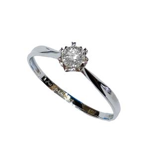 LITZ 18K Белое золото Кольцо с бриллиантом DR137
