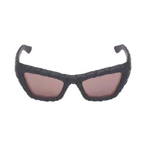 Bottega Veneta Intrecciato Cat-Eye Солнцезащитные очки 'Черный/Серый'