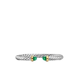 Браслет Cable Flex® из серебра и желтого золота с ониксом