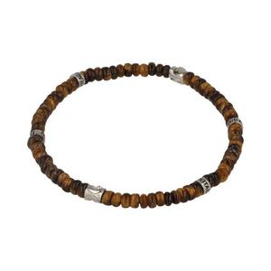 Браслеты Ferragamo Small Tiger Eye Beadstone Bracelet «Мультиколор»