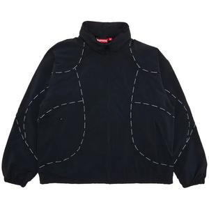 Трековые куртки Supreme Logo Piping Трековая куртка с капюшоном 'Black'
