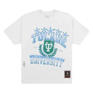 Футболки с коротким рукавом Cactus Jack by Travis Scott x Mitchell & Ness Tulane University Handdrawn Tee 'White'