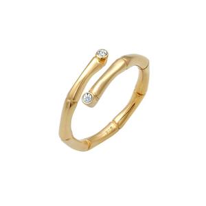 Кольцо Bamboo Wrap Tropical с золотым покрытием, украшенное кристаллами Swarovski®