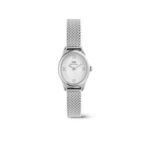 Ophelia Mini Mesh White Silver - Женские часы из нержавеющей стали DW Official Authentic Original