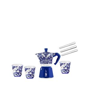 Набор Moka Express Blu Mediterraneo из коллаборации с Dolce & Gabanna