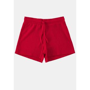 Красные детские шорты и бермуды базовые с текстурным трикотажем Tkdss25Sr00022