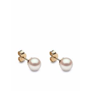 Серьги-гвоздики Classic из желтого золота с жемчугом
